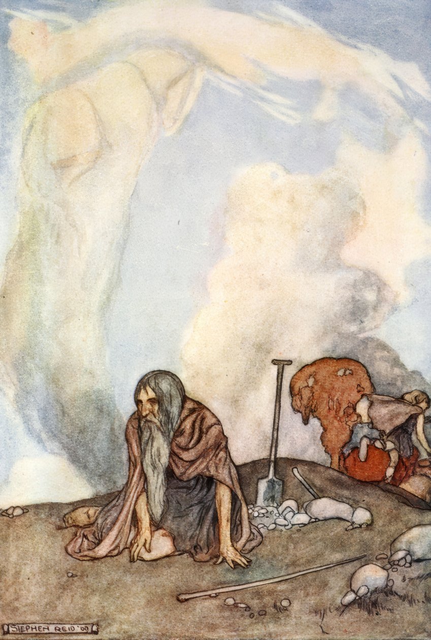 Den hvite hesten hadde forsvunnet fra øynene deres som en tåkekrans, ca 1910 av Unbekannt