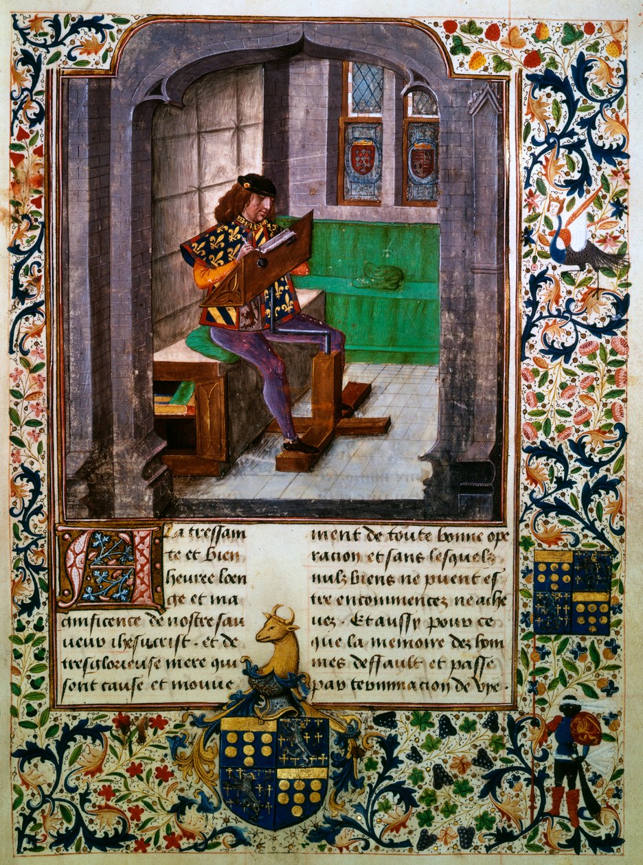 Skrivingen av Jacques Lalains biografi, 1400-tallet av Unbekannt