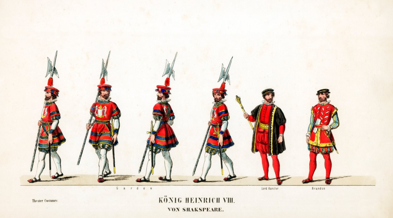 Teaterkostymedesign for Shakespeares skuespill, Henry VIII, 1800-tallet av Unbekannt