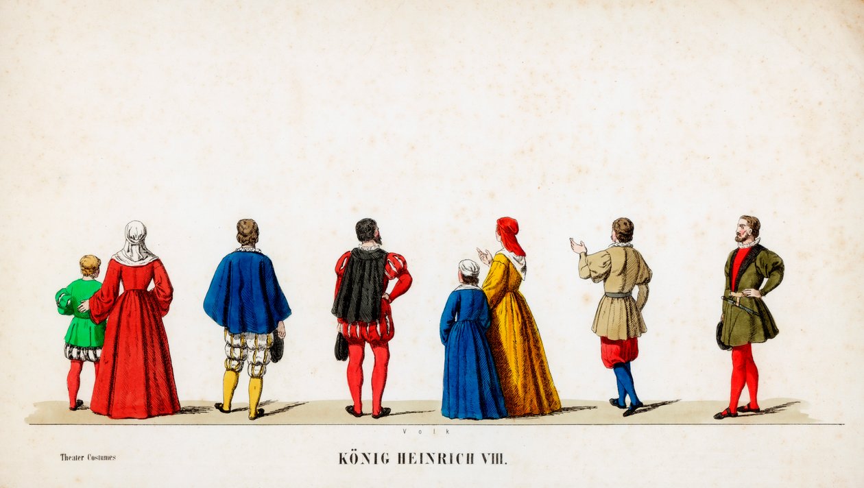 Teaterkostymedesign for Shakespeares skuespill, Henry VIII, 1800-tallet av Unbekannt
