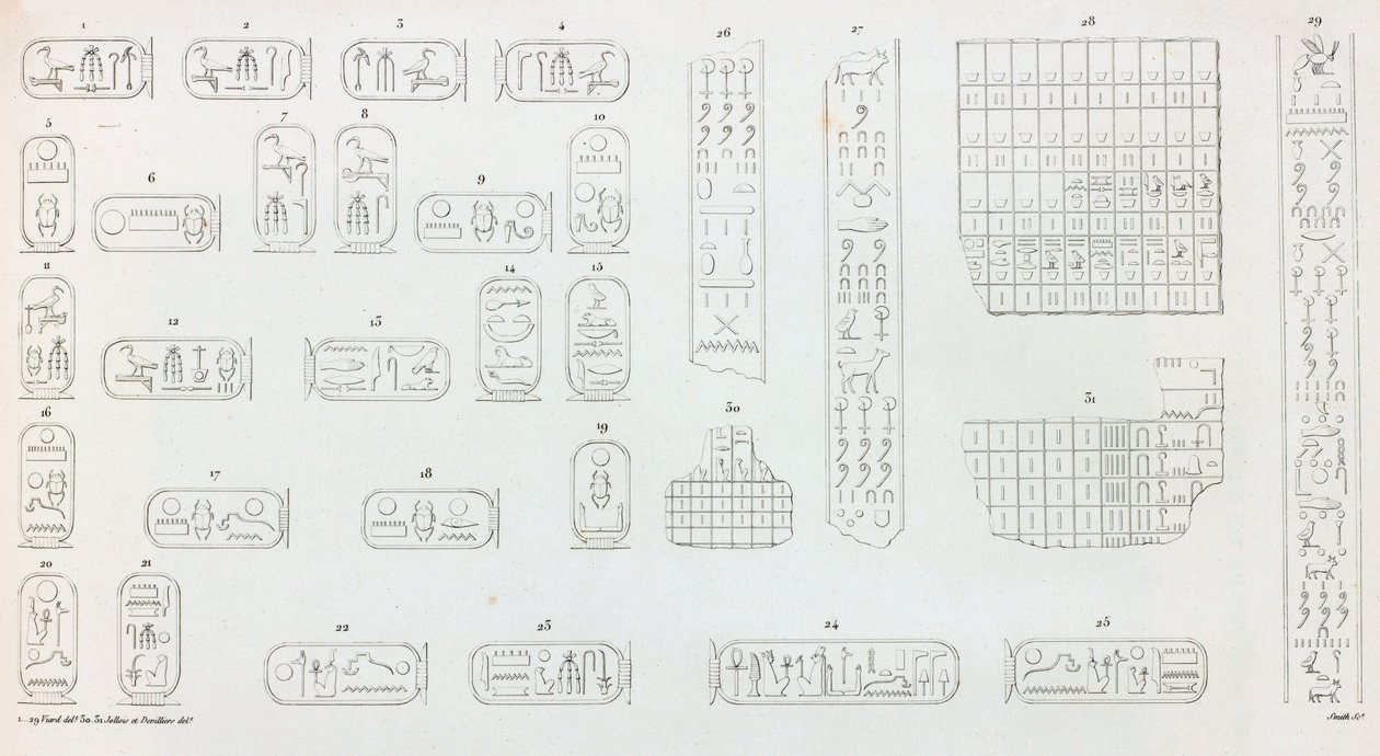 Theben: Karnak, hieroglyfer av Unbekannt