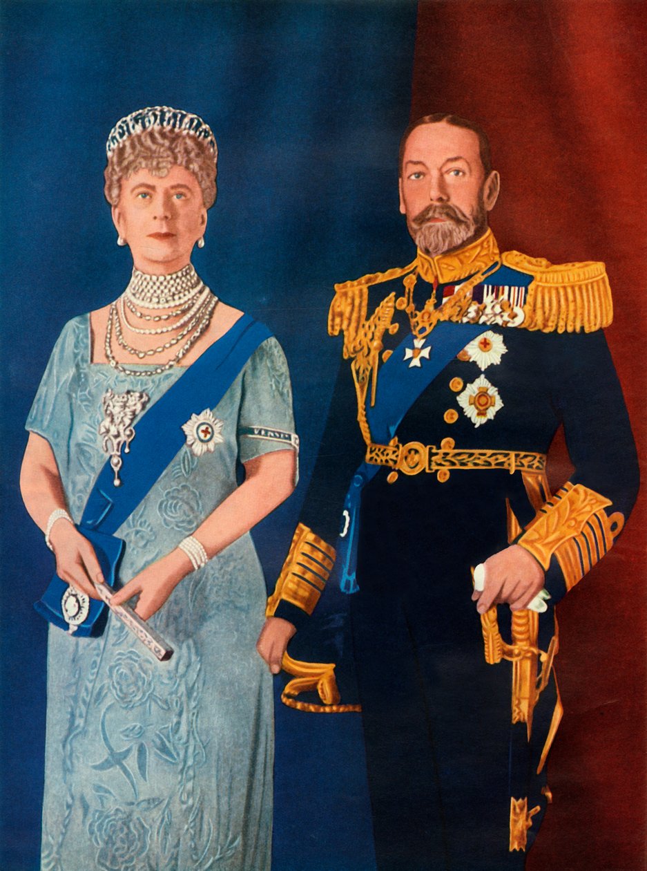 Deres Majesteter kong George V og dronning Mary på tidspunktet for deres sølvjubileum i 1935, 1951. av Unbekannt