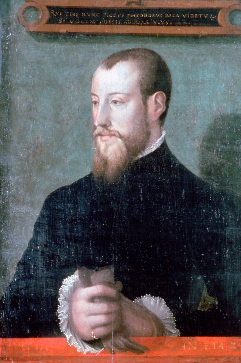 Theodore Beza, fransk protestantisk lærd og teolog, 1500-tallet av Unbekannt