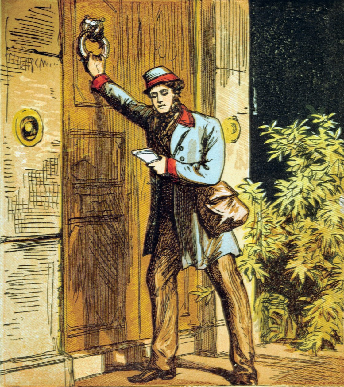 Det er Postmans-bankingen!, 1867. av Unbekannt