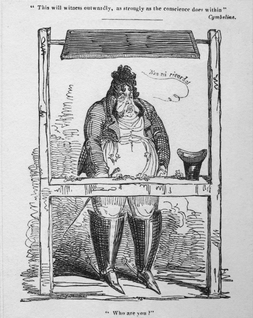 Dette vil vitne utad, like sterkt som samvittigheten gjør innen, Cymbeline, c1820. av Unbekannt