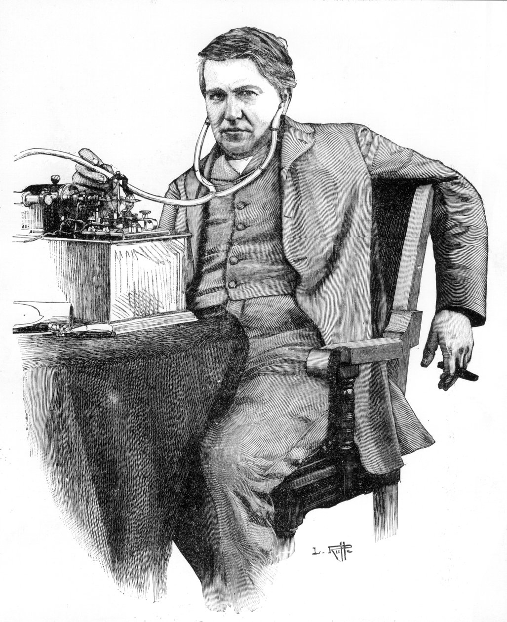 Thomas Alva Edison, amerikansk oppfinner, c1906 av Unbekannt