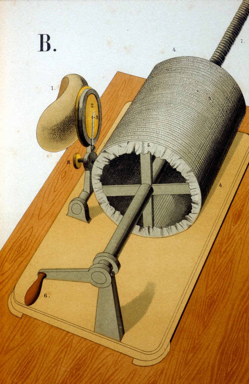 Thomas Alva Edisons første fonograf, 1878 av Unbekannt
