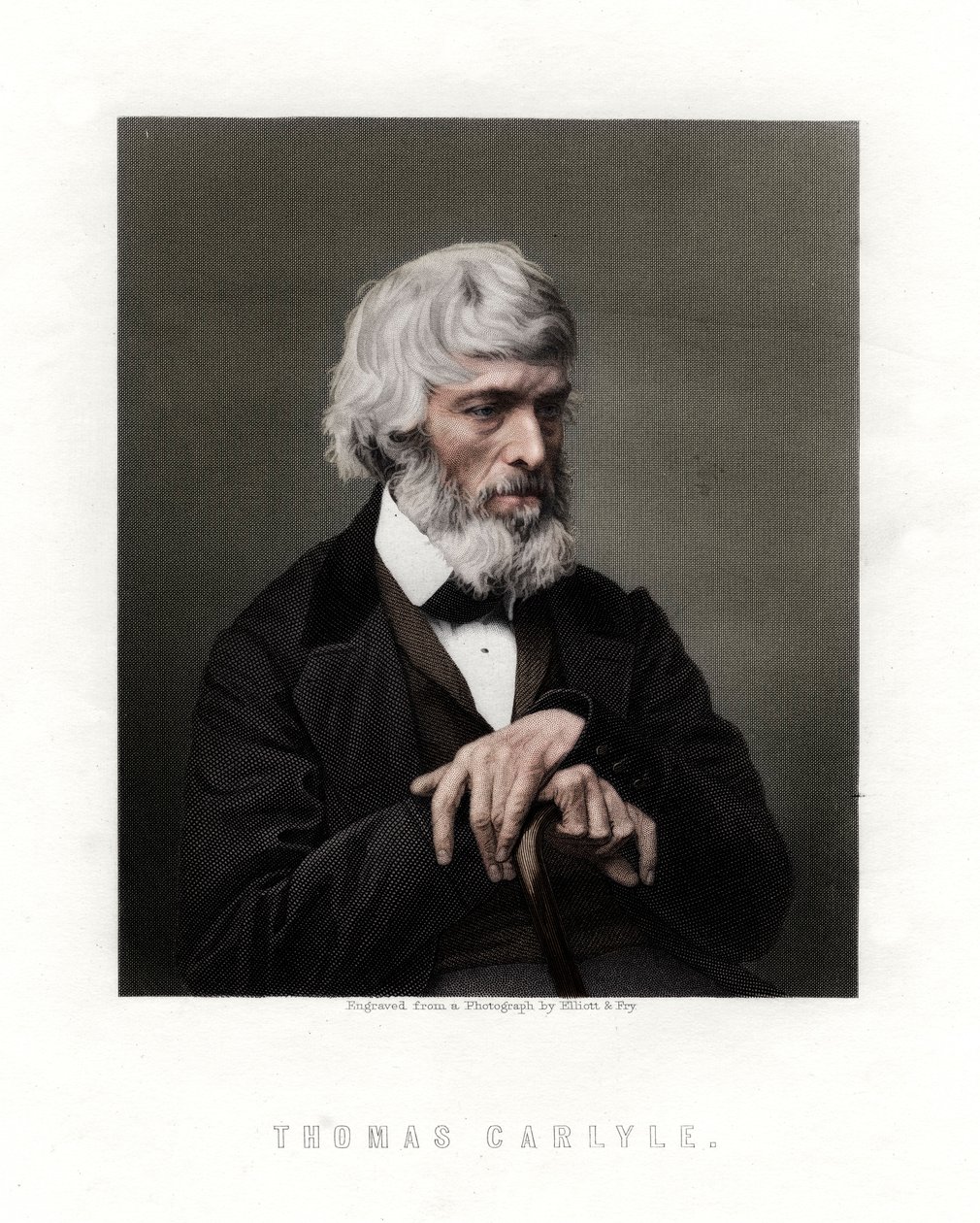 Thomas Carlyle , skotsk essayist, satiriker og historiker, midten av slutten av 1800-tallet av Unbekannt