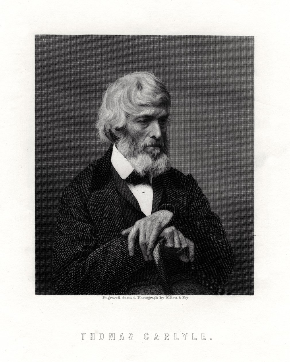 Thomas Carlyle , skotsk essayist, satiriker og historiker, midten av slutten av 1800-tallet av Unbekannt