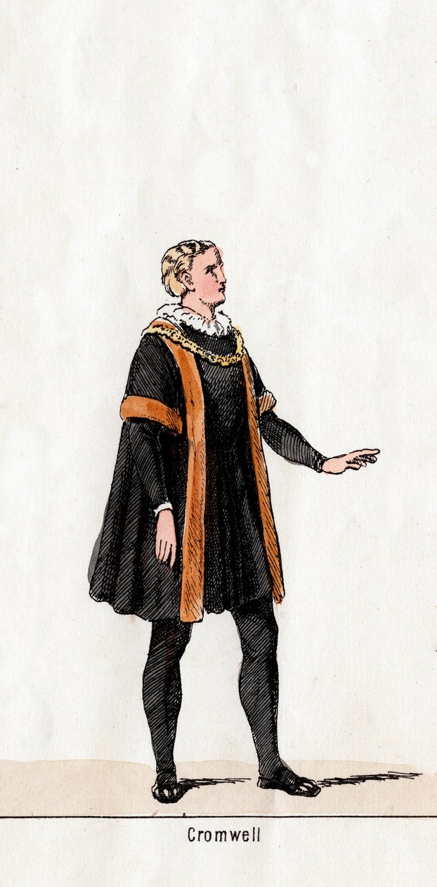 Thomas Cromwell, kostymedesign for Shakespeares skuespill, Henry VIII, 1800-tallet av Unbekannt