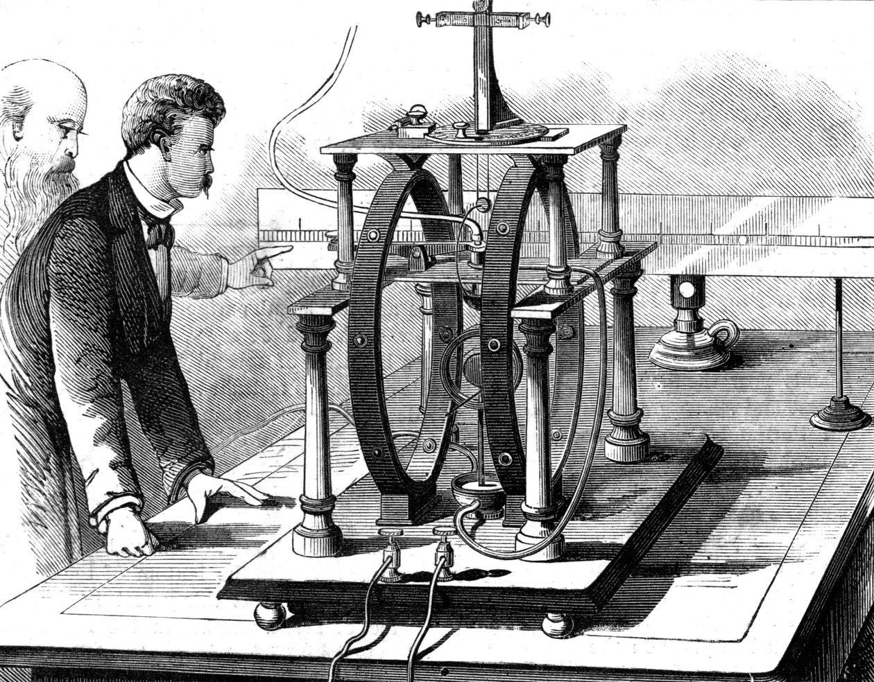 Thomas Edisons forbedrede form for JW Trowbridges elektriske dynamometer, 1879 av Unbekannt