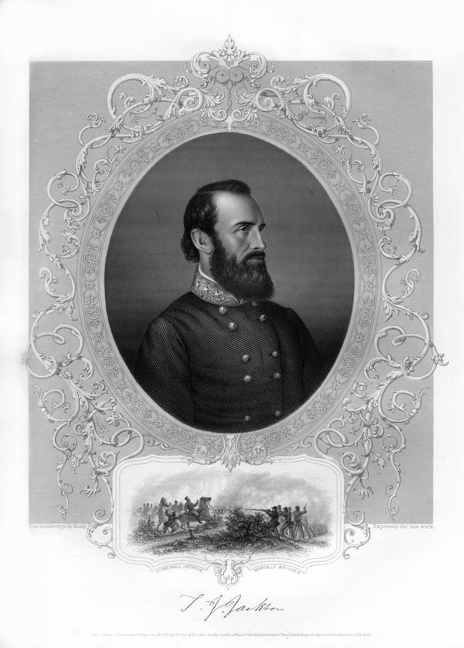 Thomas Jonathan Stonewall Jackson, konføderert general under den amerikanske borgerkrigen, 1862-1867 av Unbekannt