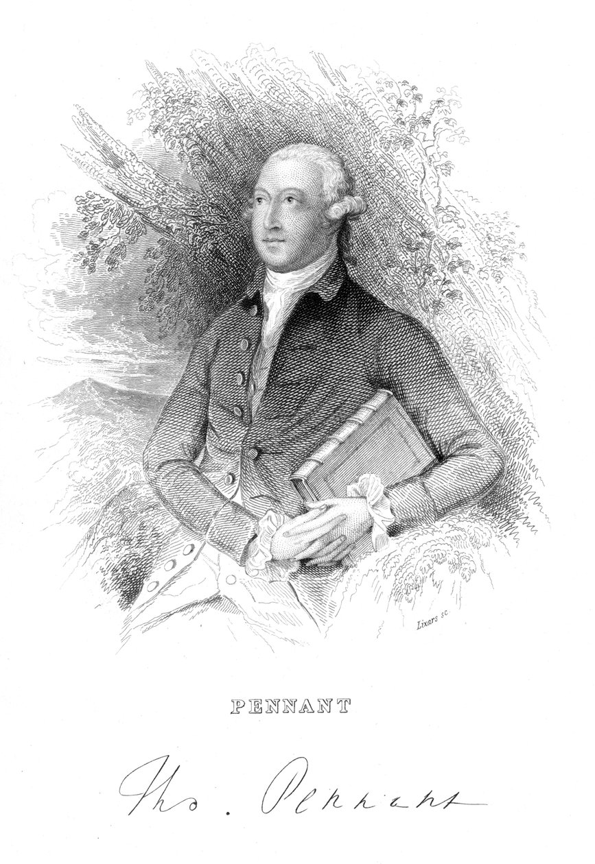 Thomas Pennant , britisk naturforsker og reisende fra 1700-tallet, c1840 av Unbekannt