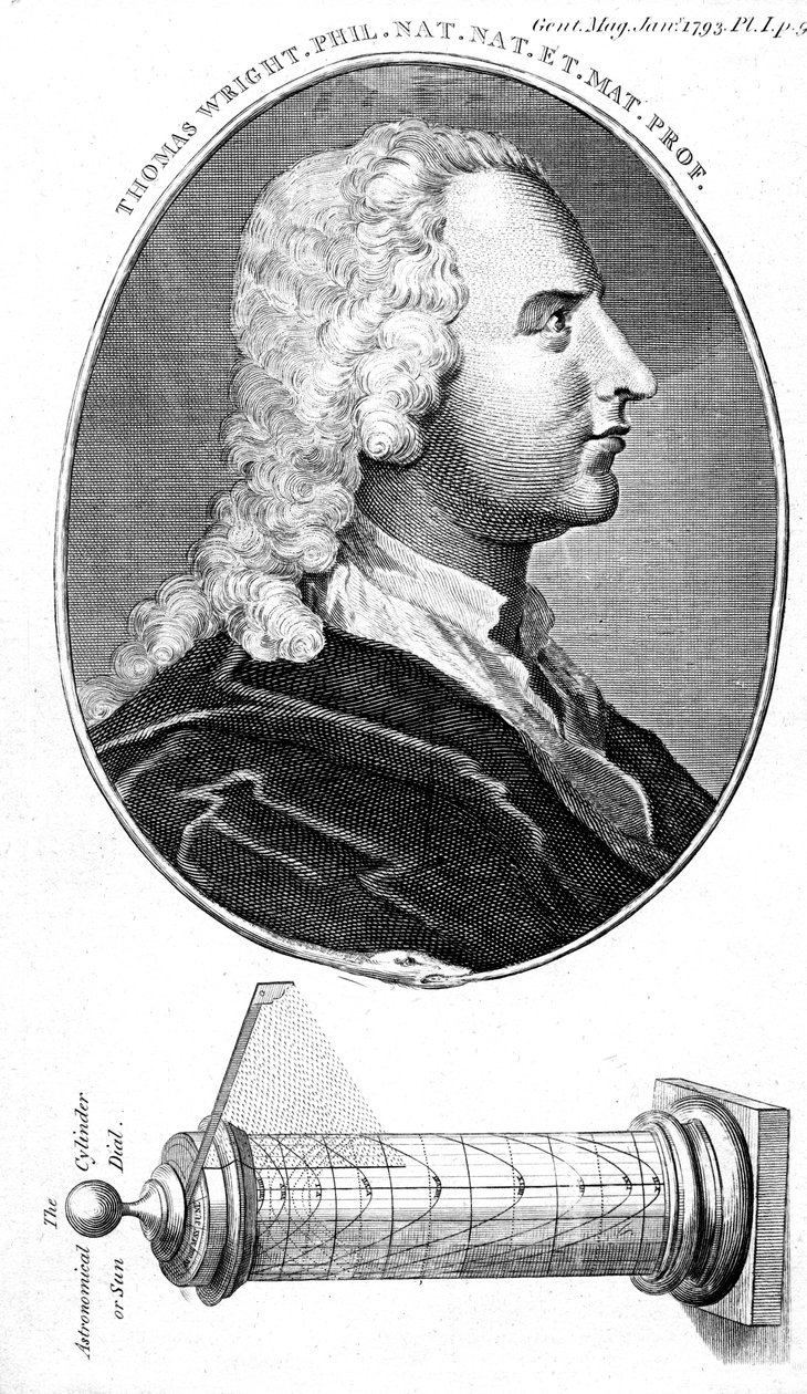 Thomas Wright , engelsk astronom, vitenskapelig instrumentprodusent og lærer, 1793 av Unbekannt