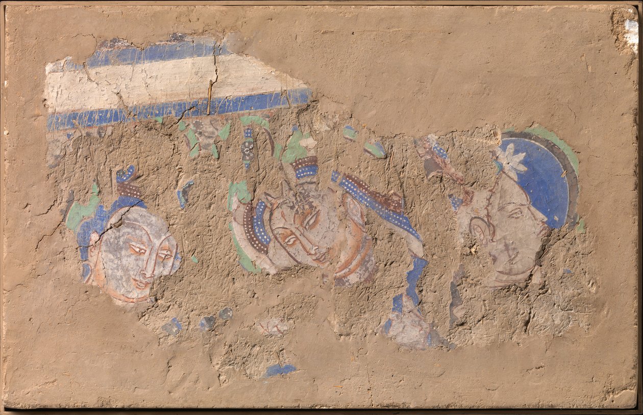 Tre Bodhisattvaer, ca. 6.-7. århundre. av Unbekannt