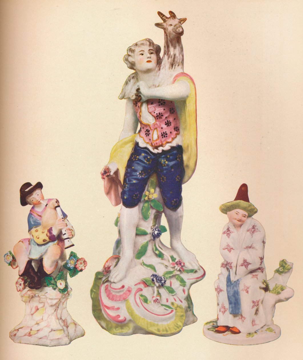 Tre Kina-figurer fra Wallace Elliot-samlingen, c1775 av Unbekannt