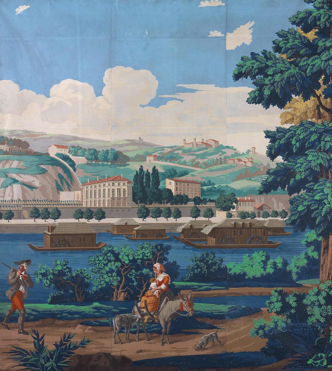 Tre sammenføyde paneler: The Views of Lyon, Frankrike, første utgave, 1821. av Unbekannt