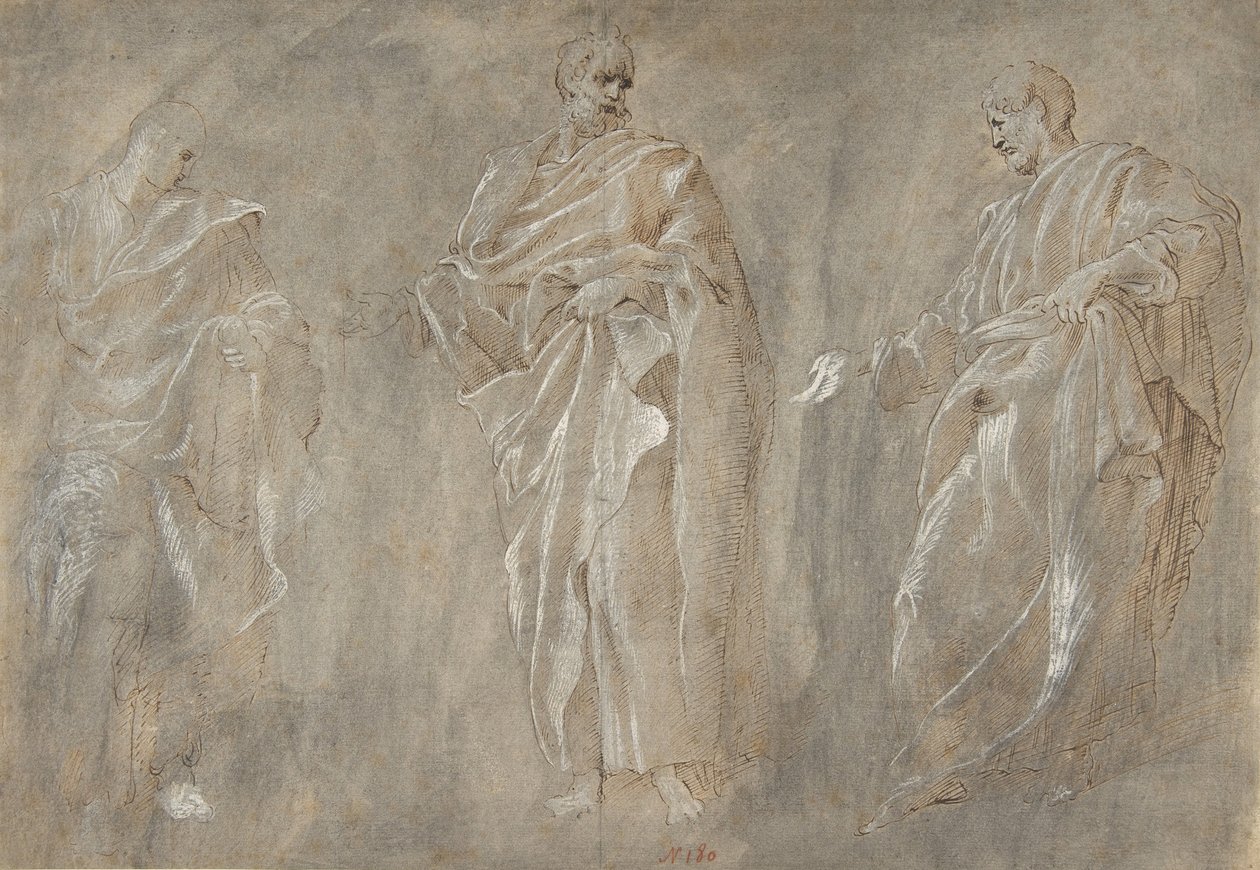 Tre stående figurer, 1500-tallet. av Unbekannt
