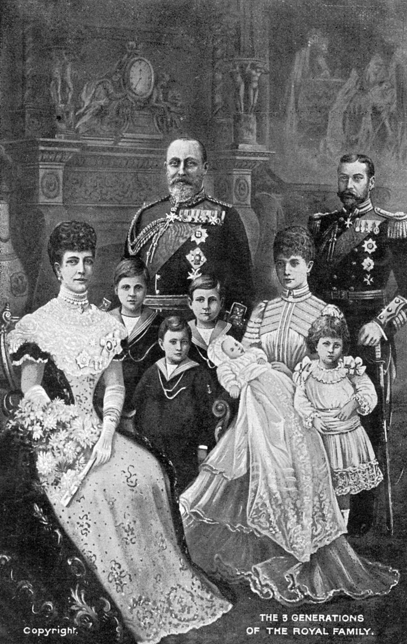 Tre generasjoner av den britiske kongefamilien, c1903 av Unbekannt