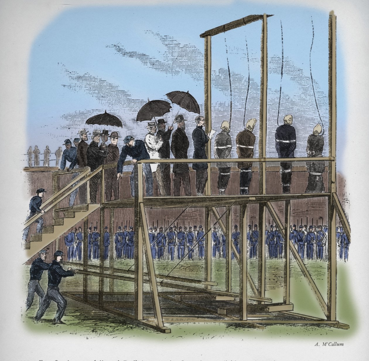 Tre menn og en kvinne hengt for attentatet på Lincoln, c1865, 1938 av Unbekannt