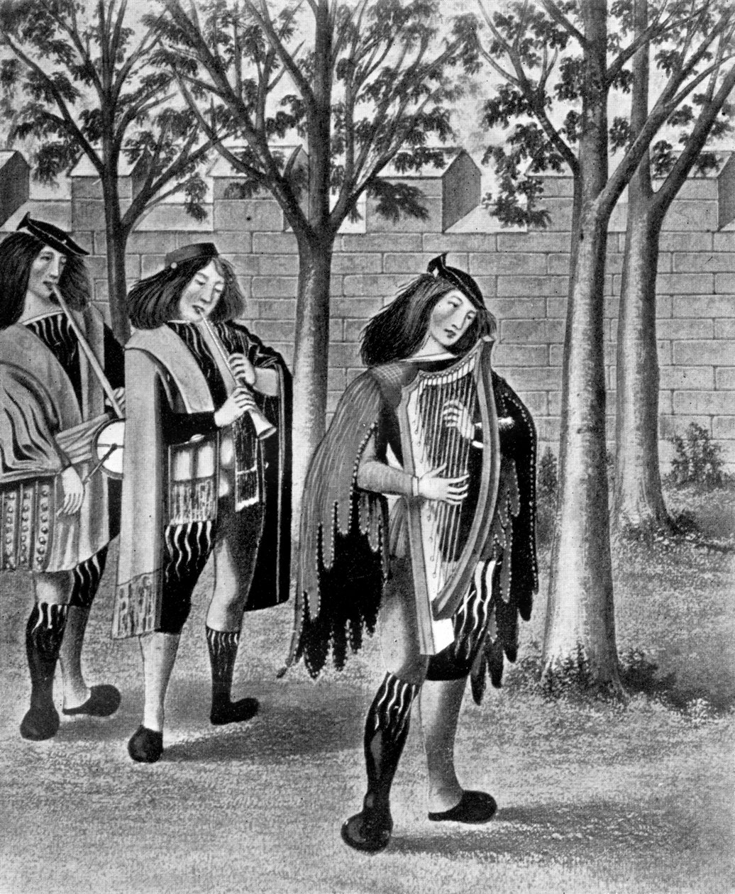 Three minstrels, c1480, 1910 av Unbekannt