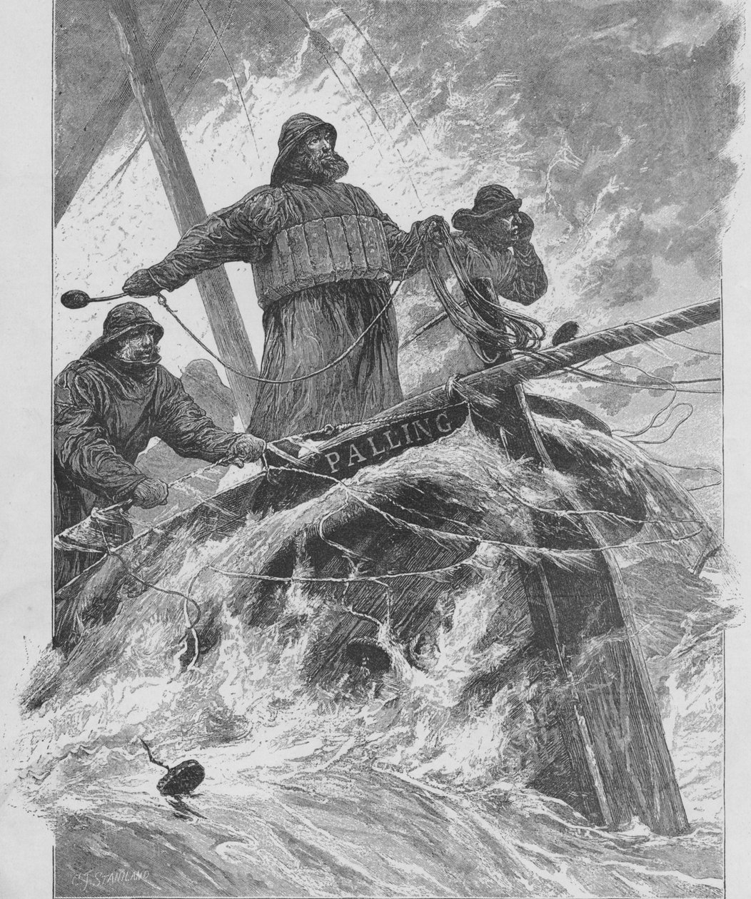 Throwing the Life-Line, 1890. av Unbekannt