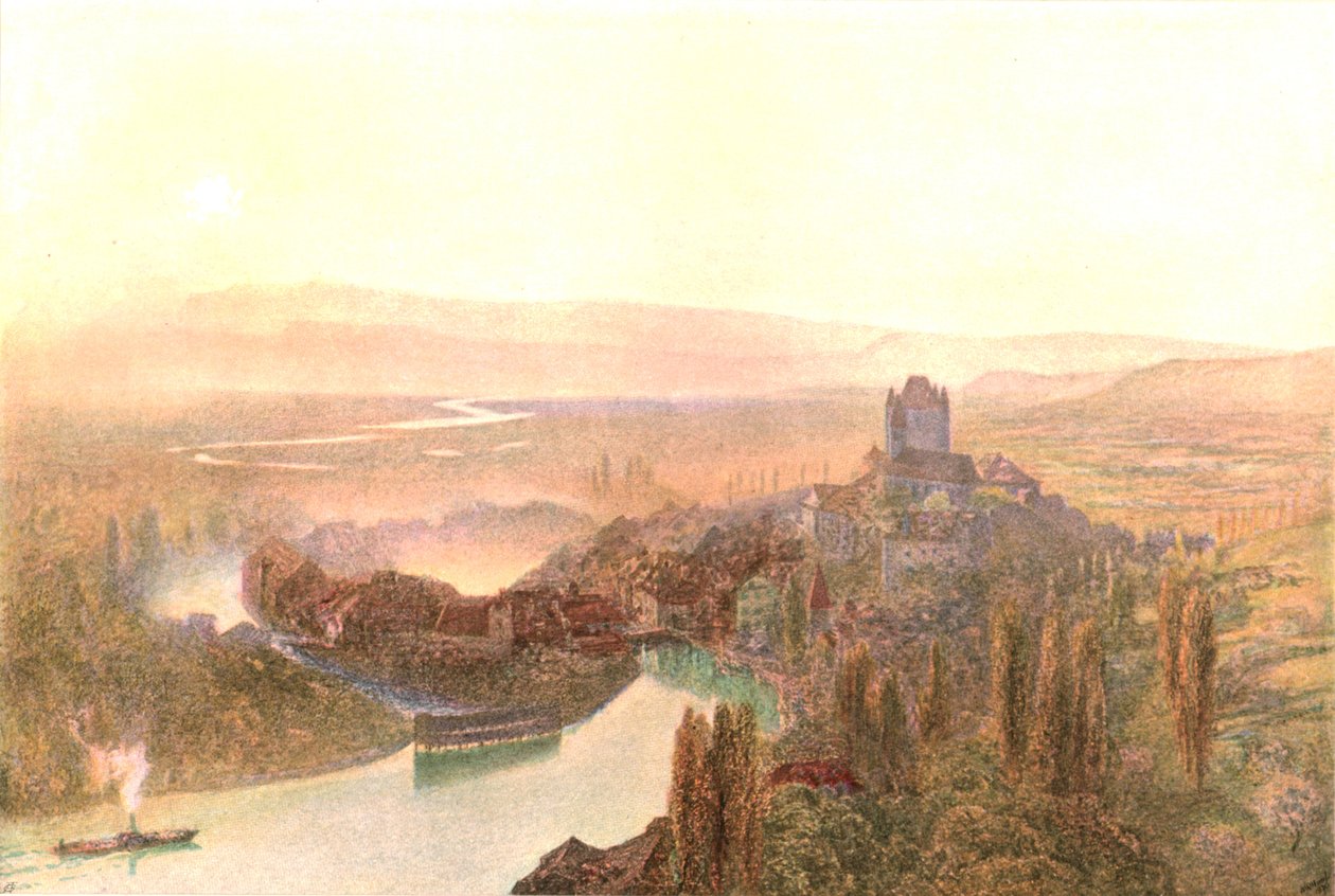 Thun, Evening, c1870, c1900. av Unbekannt