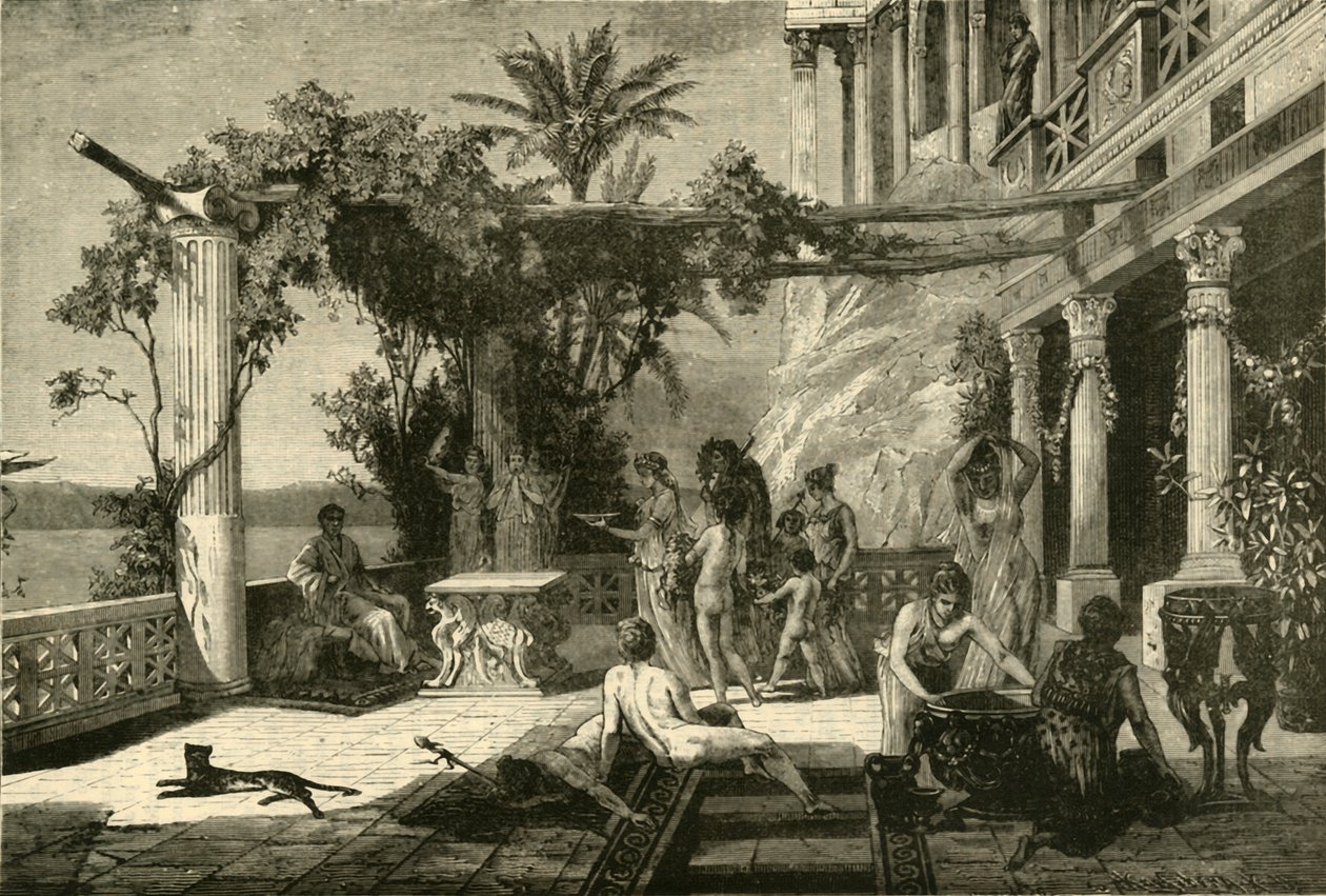 Tiberius på Capri, 1890. av Unbekannt