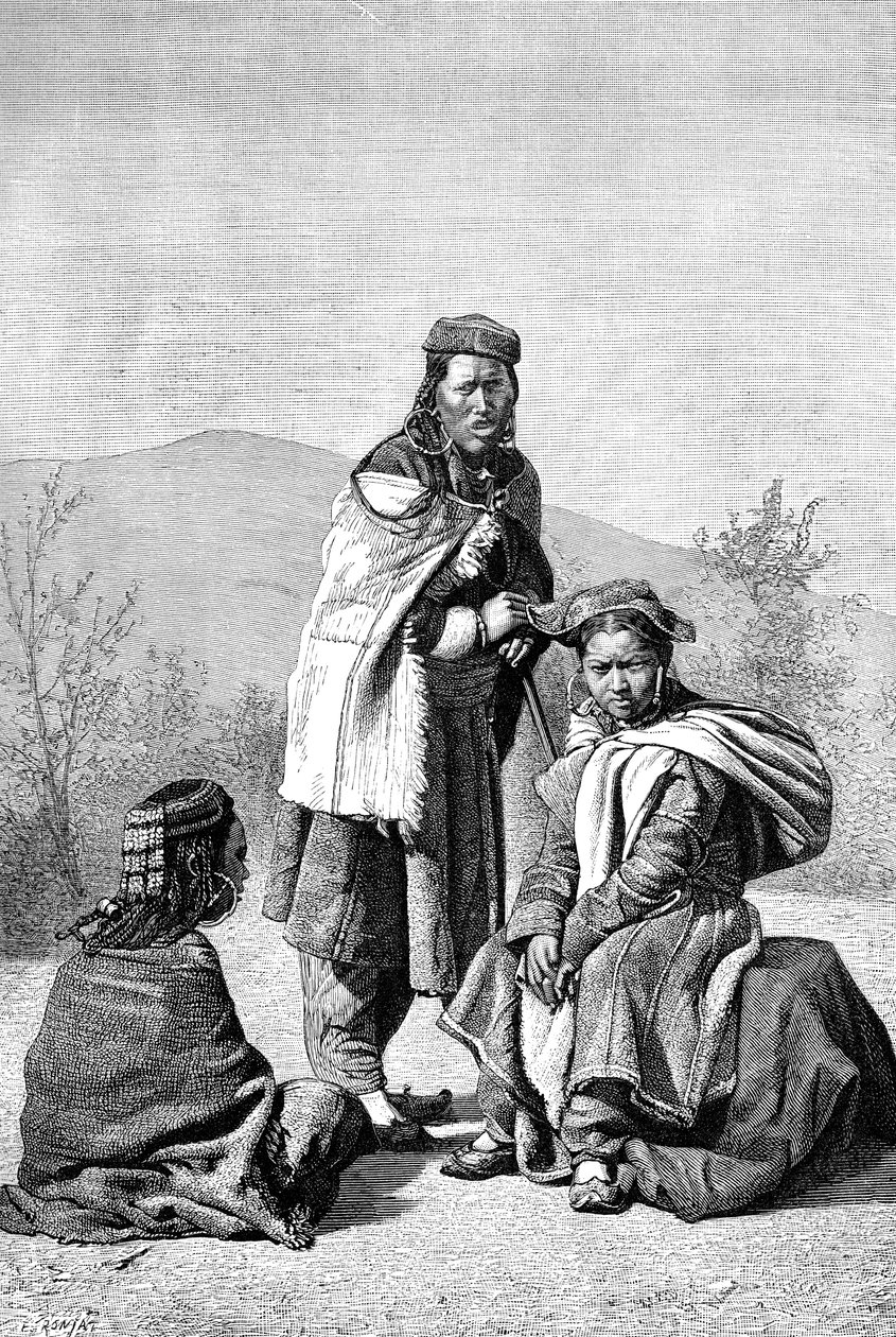 Tibetanske kvinner i Ladakh, 1895 av Unbekannt
