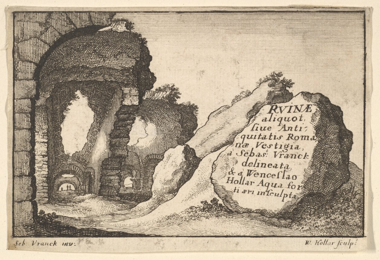 Tittel: Romerske ruiner, ca. 1650. av Unbekannt