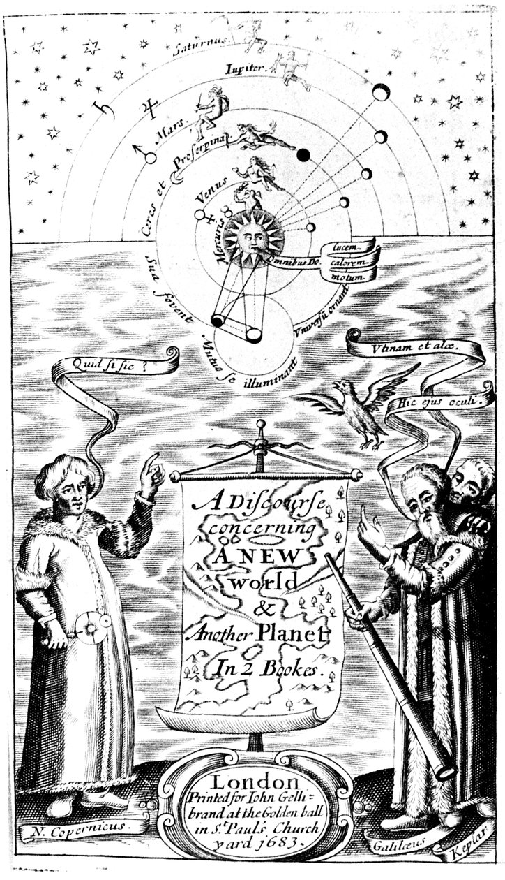 Tittelside til A Discourse Concerning a New World & Another Planet av John Wilkins, 1683 av Unbekannt
