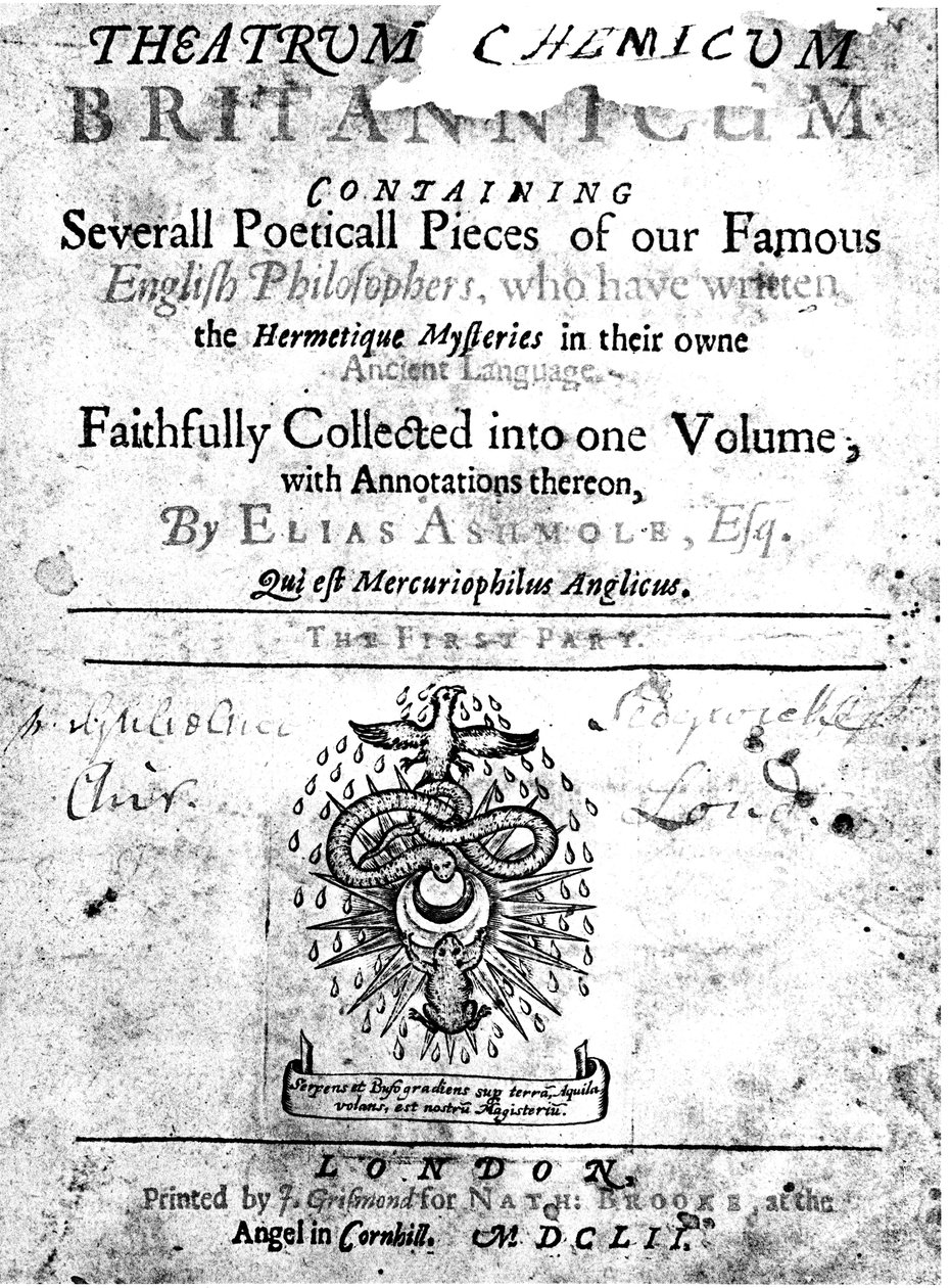 Tittelside til Elias Ashmoles Theatrum Britannicum, 1652 av Unbekannt