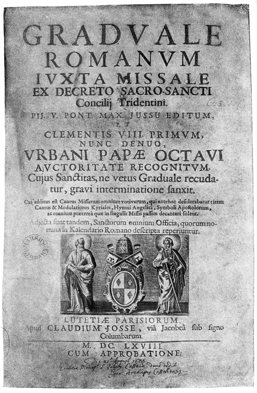 Tittelside til et missal gitt av James II til John Brenan, 1894 av Unbekannt