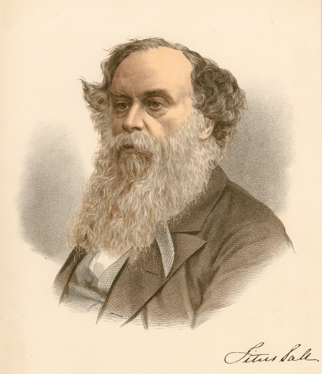 Titus Salt, britisk ullstifter og industrimann, c1880 av Unbekannt