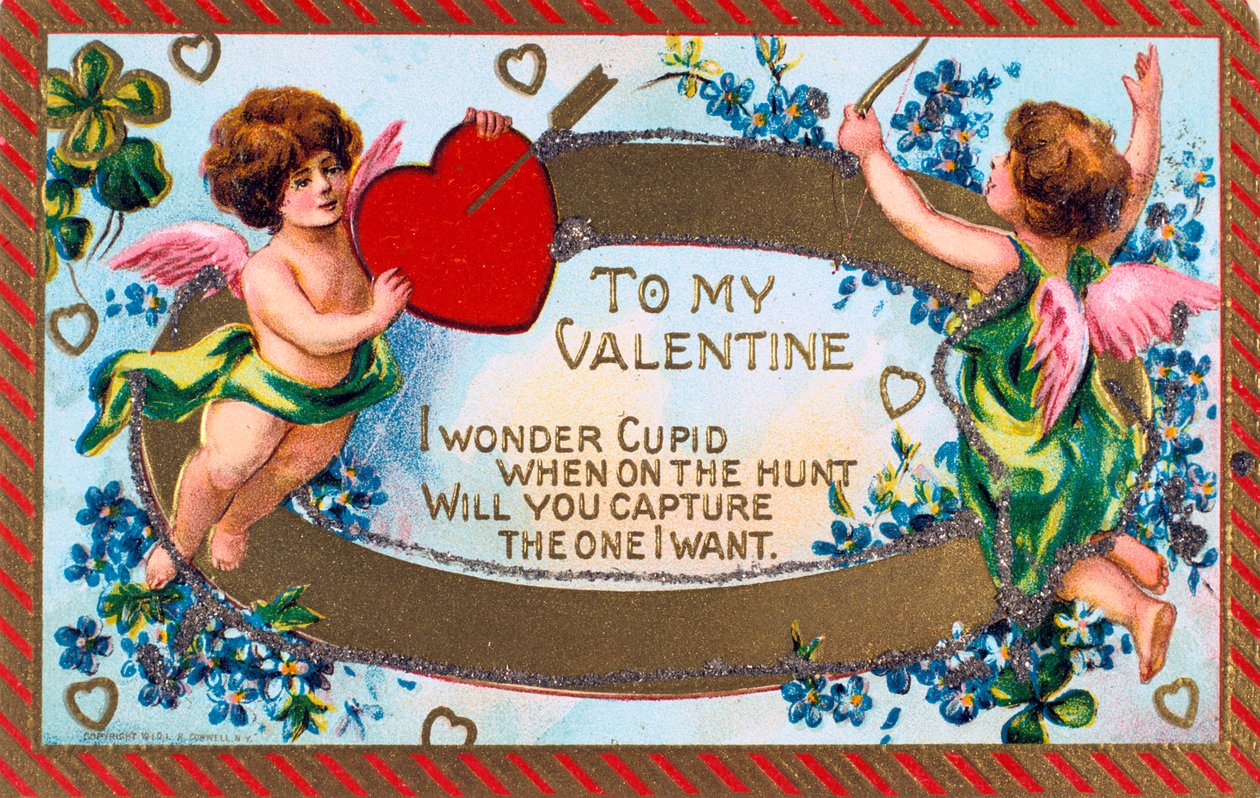 To My Valentine, American Valentine-kort, c1908 av Unbekannt