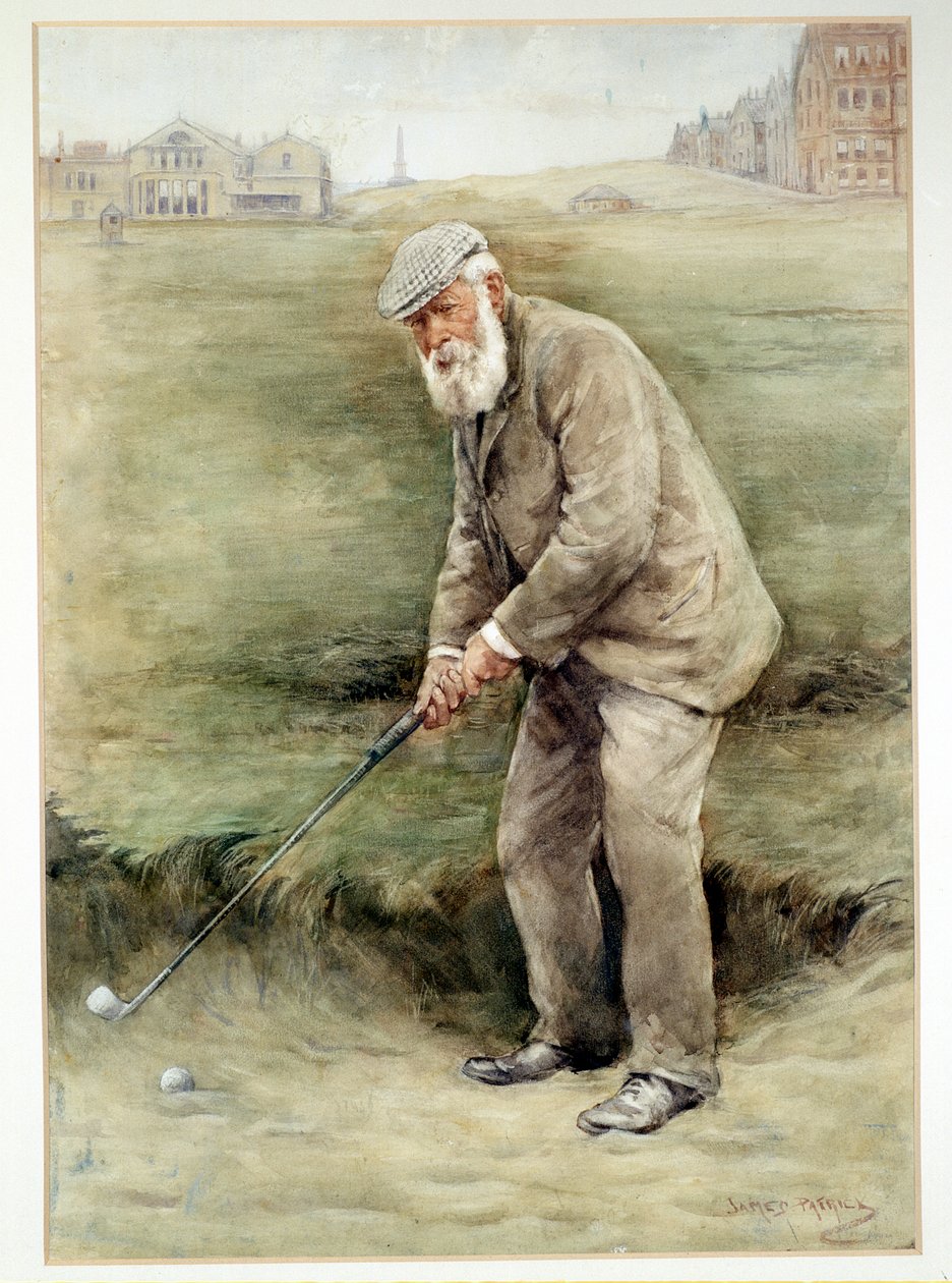 Tom Morris senior, britisk golfspiller, portrett, c1910 av Unbekannt