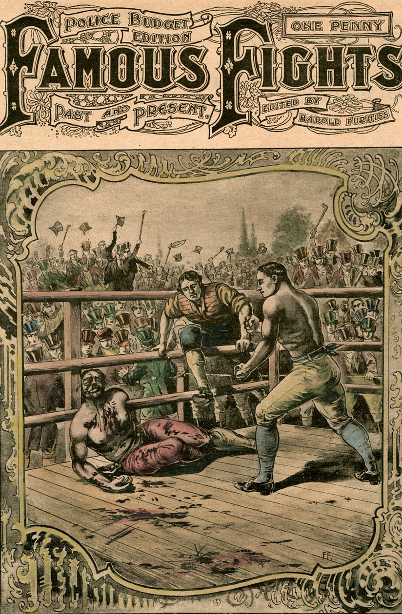 Tom Springs andre kamp med Jack Langan, 1824 sent på 1800- eller tidlig på 1900-tallet av Unbekannt