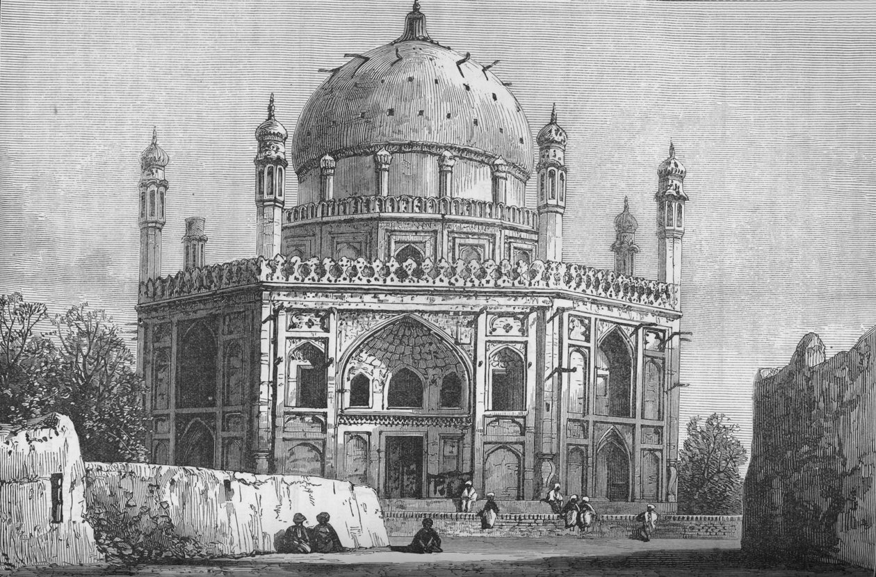 Graven til Ahmed Shah, ved siden av citadellet, Candahar, c1880 av Unbekannt