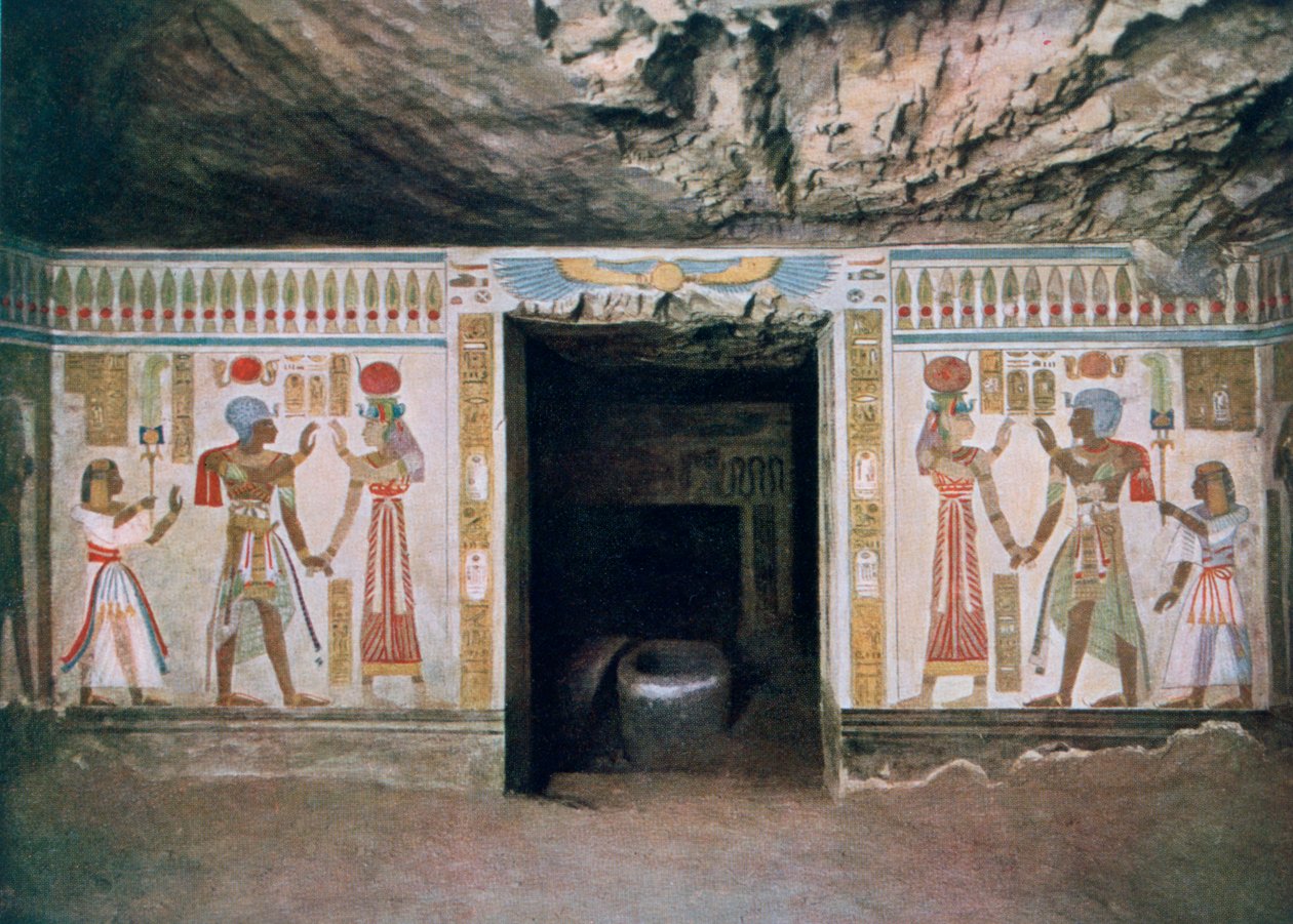 Graven til Amun-her-khepeshef, sønn av Rameses II, Theben, Egypt, 1900-tallet av Unbekannt