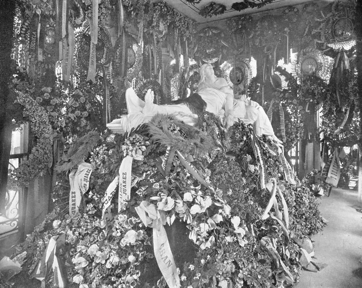 Juarez grav, San Fernando kirkegård, Mexico by, Mexico, ca 1900. av Unbekannt