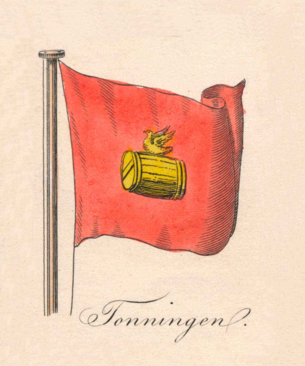 Tonningen, 1838 av Unbekannt