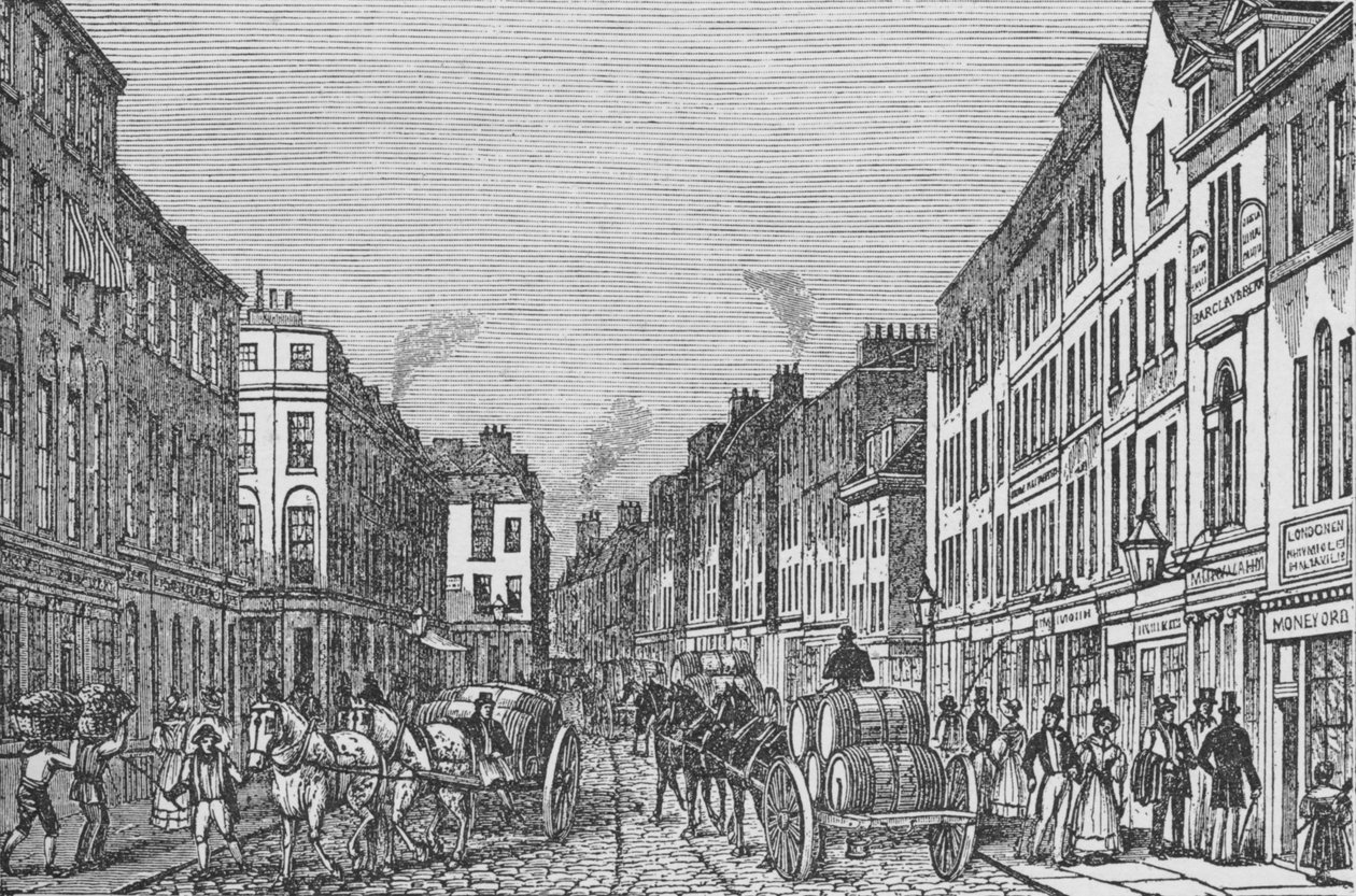Tooley Street i første halvdel av det nittende århundre, c1840, 1912 av Unbekannt