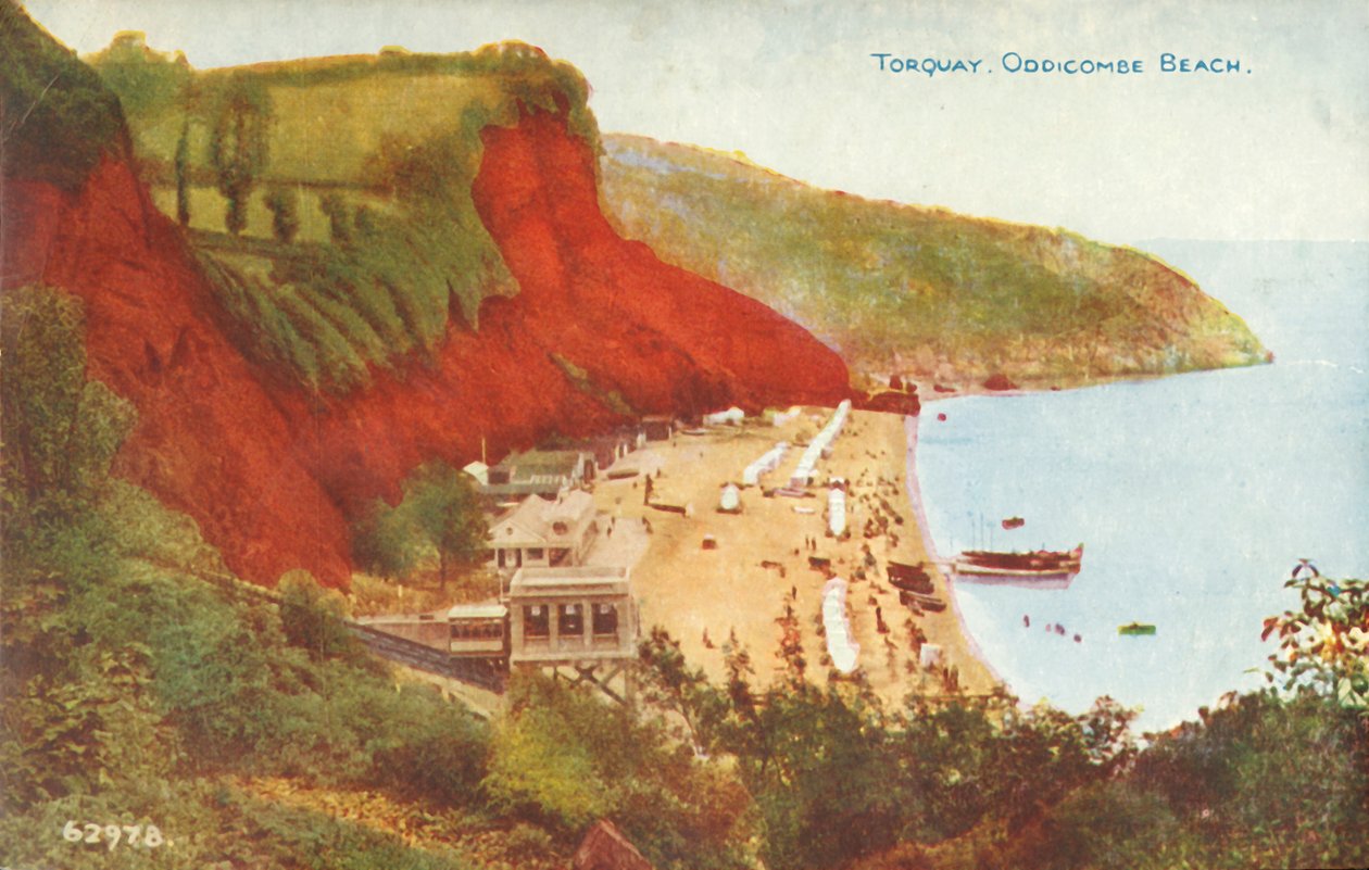 Torquay, Oddicombe Beach, slutten av det 19.-begynnelsen av det 20. århundre. av Unbekannt