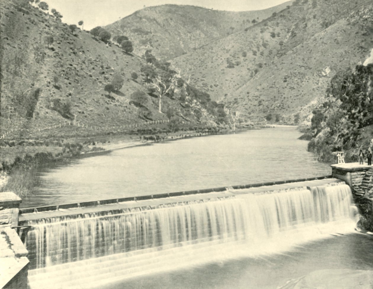 Torrens Weir, Adelaide, 1901. av Unbekannt