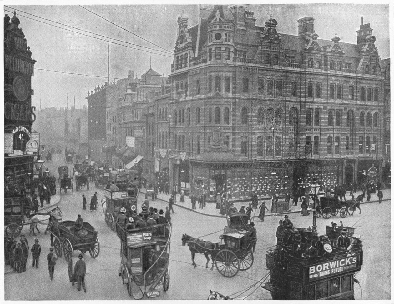 Tottenham Court Road hjørne, London, c1903 1903 av Unbekannt