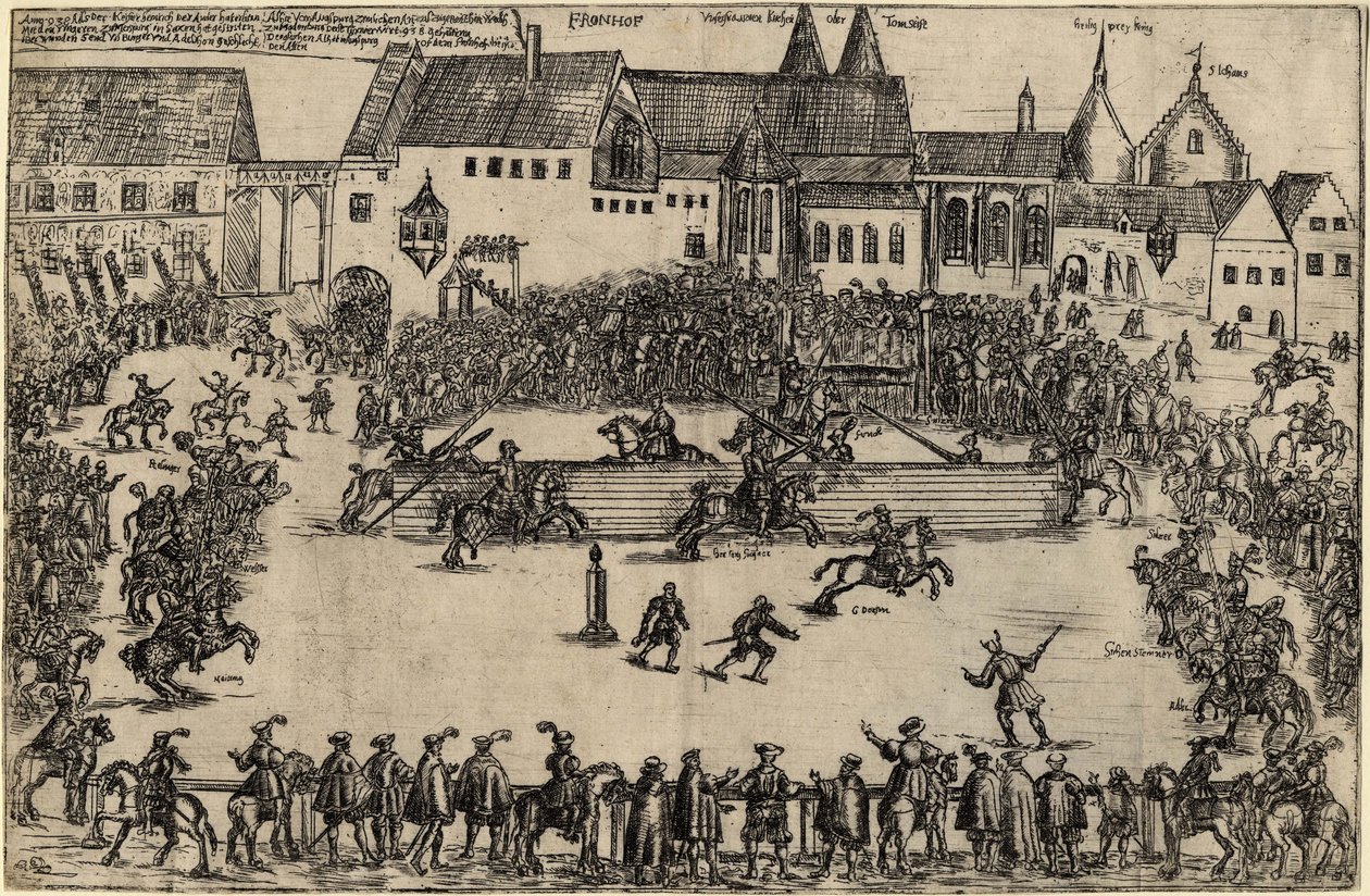 Turnering på tidspunktet for Henry I the Fowler 938, ca. 1575 av Unbekannt