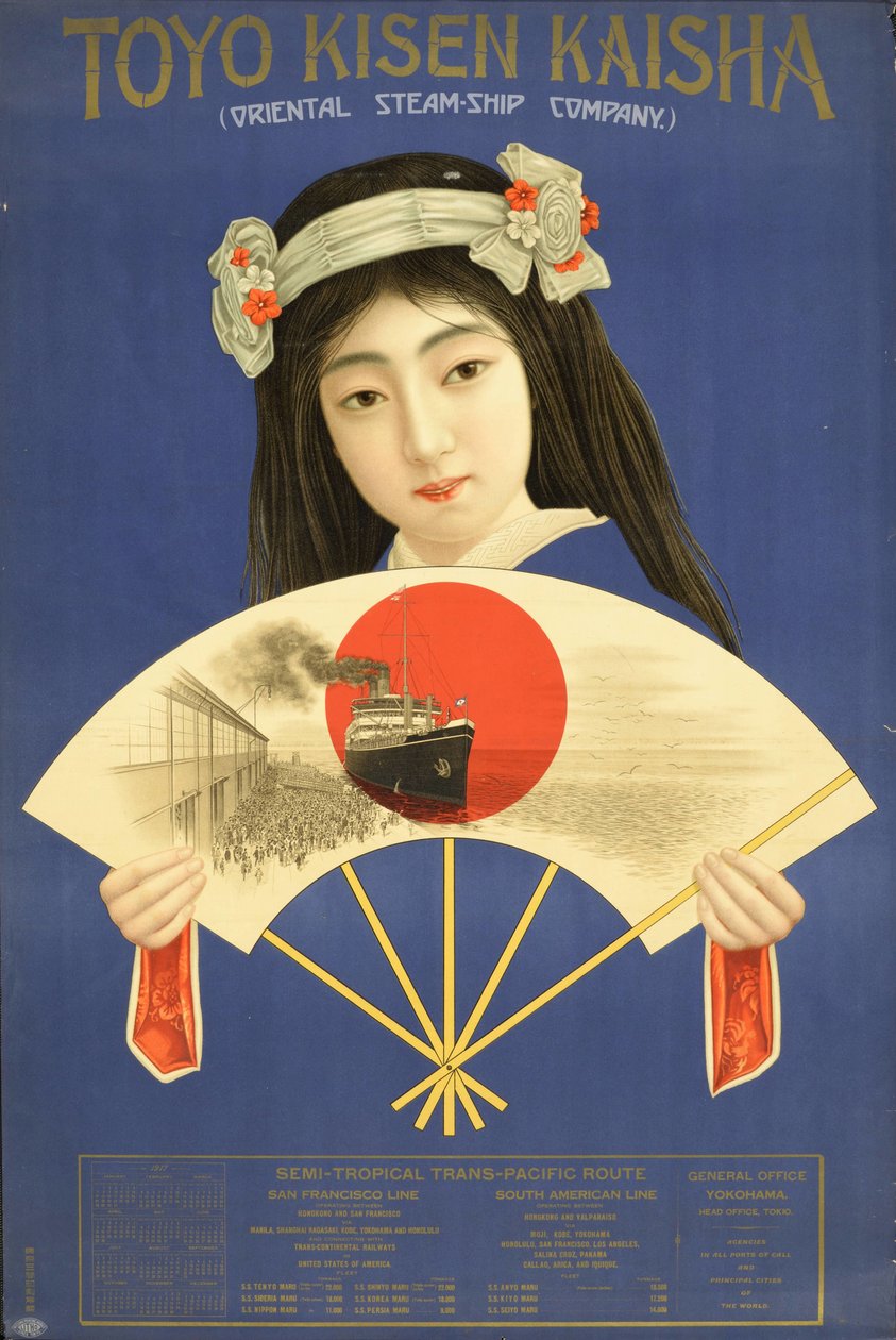 Toyo Steamship Company - Oriental l S tea p company, Yokohama, 1917. av Unbekannt