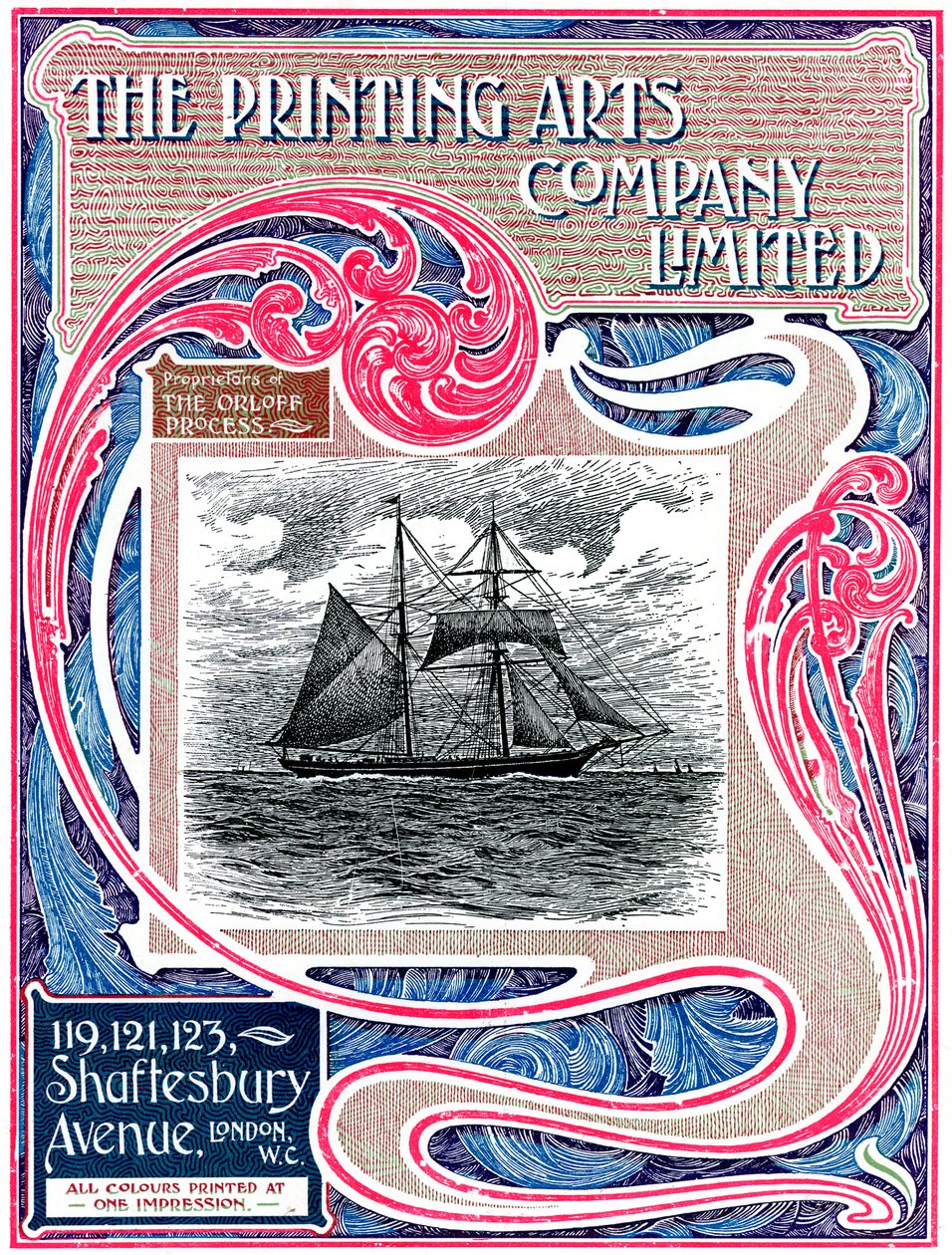Handelsannonse for The Printing Arts Company Limited, London, 1902-1903 av Unbekannt