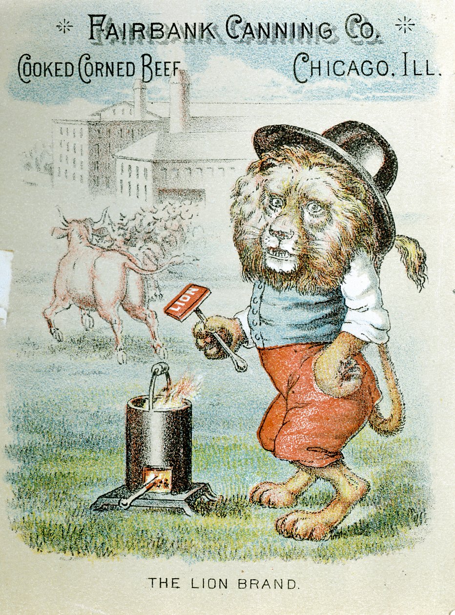 Handelskort for Fairbank Canning Company, Chicago, Illinois, c1890 av Unbekannt
