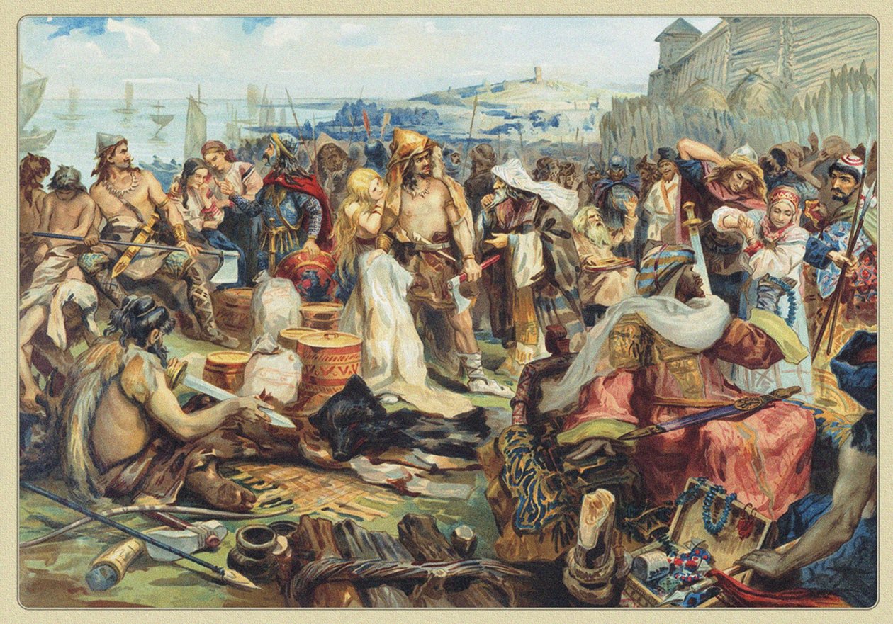 Handel i en tidlig østslavisk stat, 1800-tallet av Unbekannt